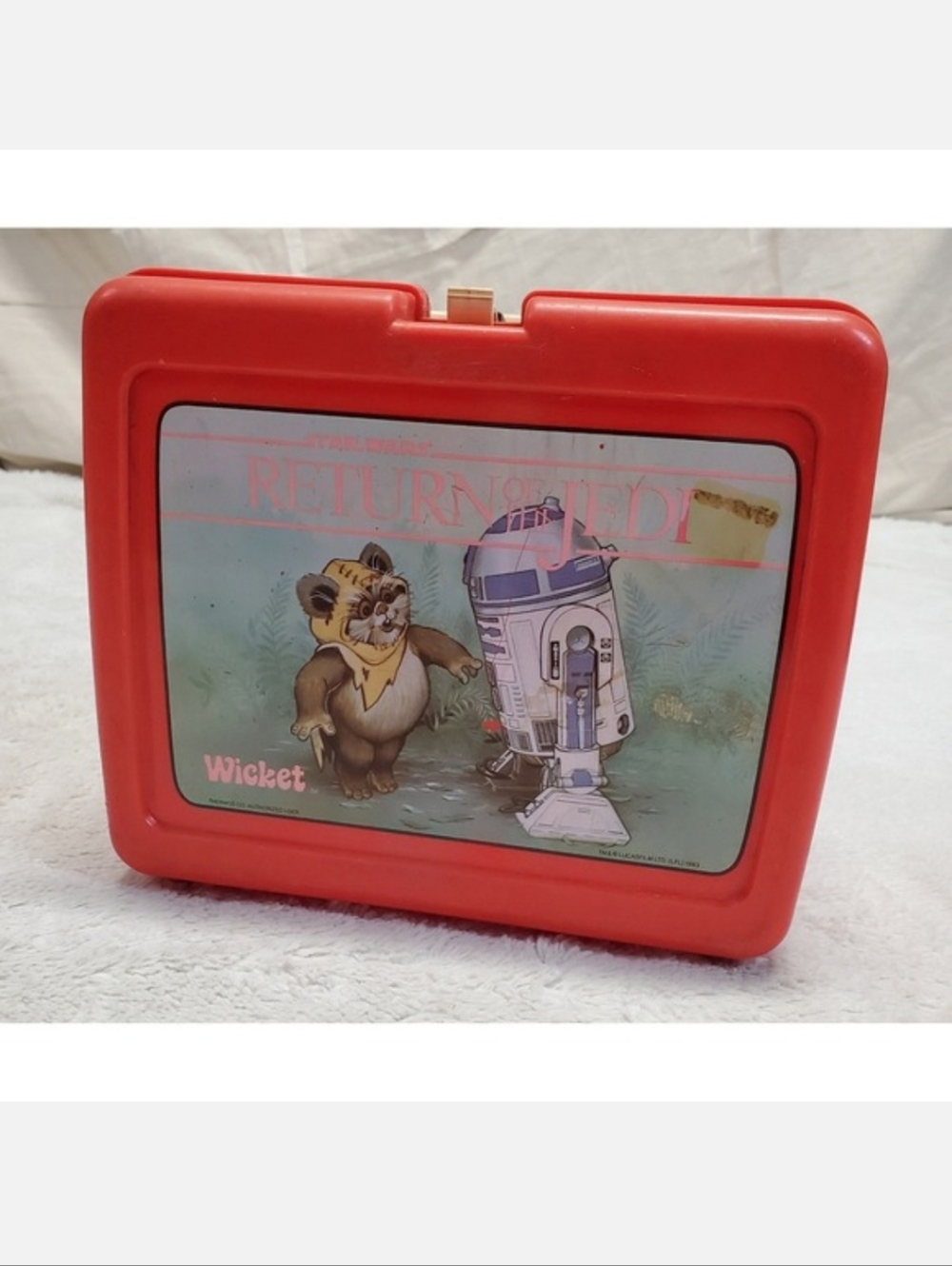 Vintage 1983 Star Wars Return of the Jedi Plastic Lunch Box Retro‎ 80s Thermos